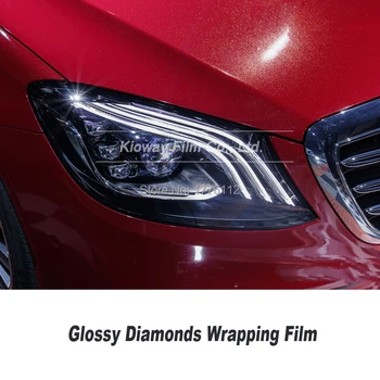 

Highest quality Glossy Diamonds vinyl wrap gloss Diamonds wrapping film gloss glitter vinyl Various colors quality Warranty