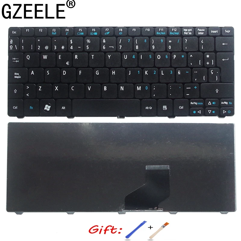 Испанская клавиатура для Acer Aspire One D255 D257 AOD257 D260 D270 521 532H 533 AO521 AO533 NAV50 Black SP Teclado |