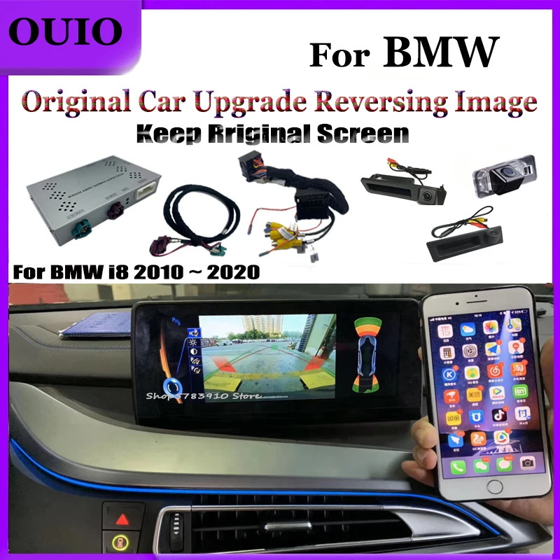 Rear View Camera Adapter|For BMW i8 2010~2020 CIC NBT EVO Interface Original screen upgrade Reversing camera Parking Decoder |