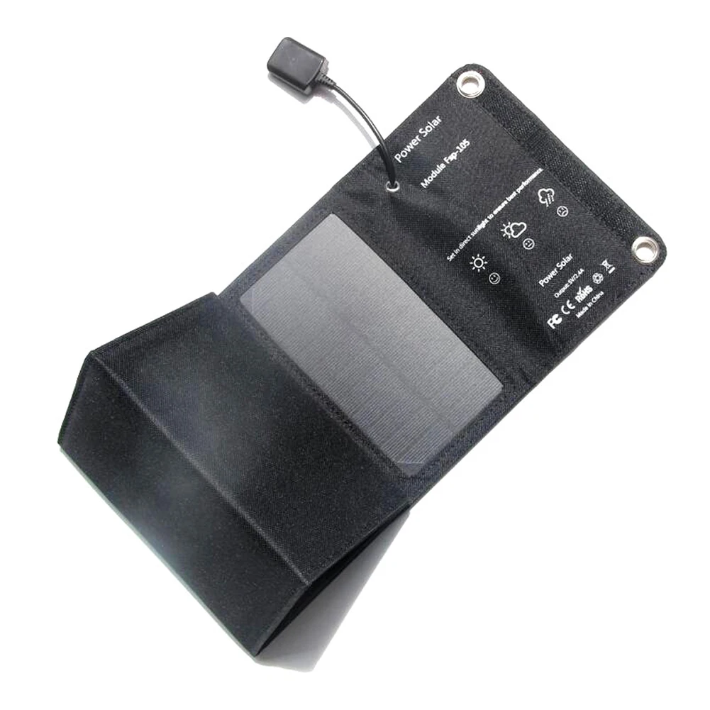 Портативный 10W 5V 2A USB Выход Перезаряжаемые складной Панели солнечные Батарея пакет