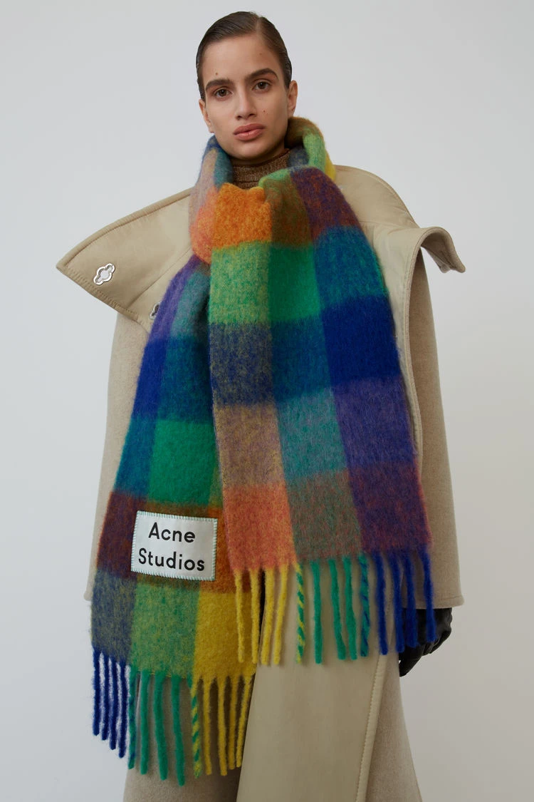 Ac Family de Cachemira en otoño e invierno 2019, moda invierno bufanda escalonada de colores calienta los cuellos de los estudiantes y chales más gruesos|Bufandas de mujer| -