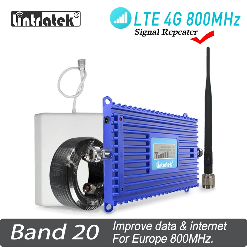 4G LTE 800 МГц усилитель сигнала 20 AGC Lintratek ЖК дисплей повторитель мобильного телефона