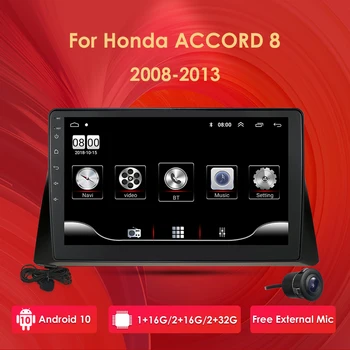 

Android 10 10.1" Car radio video HD MP5 Player BT AMFM GPS WIFI Multimedia Player gps navigation For Honda Accord 2008-2013 rds