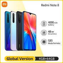 2021 Newest Global Version Xiaomi Redmi Note 8 4GB 64GB MTK Helio G85 Smartphone 48MP Quad Rear Camera Bluetooth 5.2 6.3”FHD