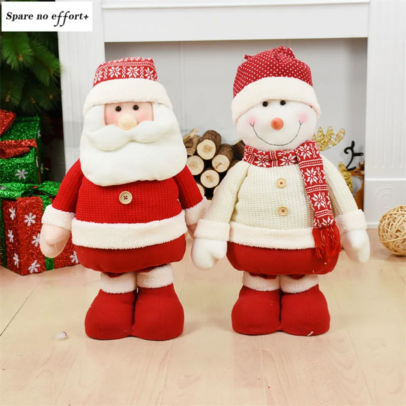 100 см большой Санта Клаус Снеговик Natal кукла Рождественское украшение Navidad фигурка подарок на год для детей Regalos De Navidad для дома