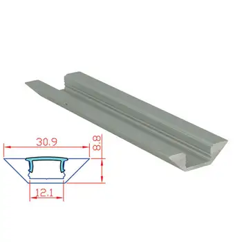 

LEDLUX BA3109 Raceway profile bar Led aluminum anodized angular Corner thick curved 45 degree for Led Strip Super Luminos
