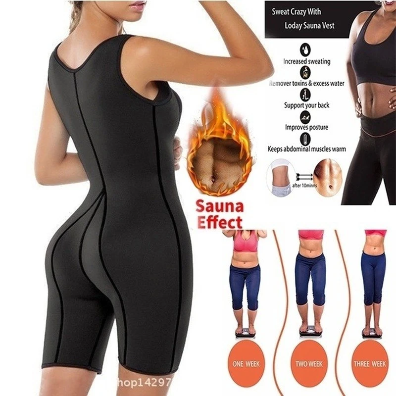 Hot Women Neoprene Full Body Shaper Ultra Sweat Sport Bodysuit Sauna Suit  Thermique Moteurs Ceinture Shaper Corps Shaper Sports - Slimming Product -  AliExpress
