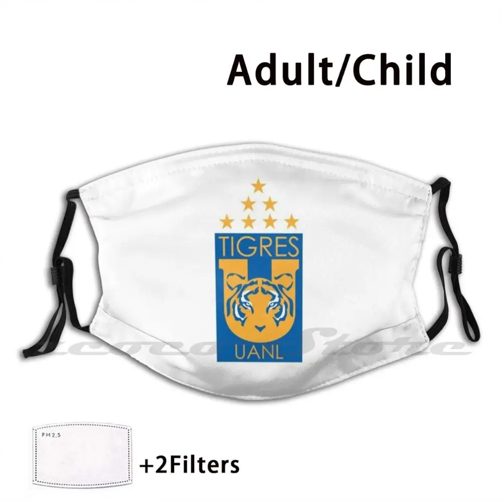 Маска Tigres для взрослых детей моющаяся Pm2.5 фильтр с логотипом креативность Uanl