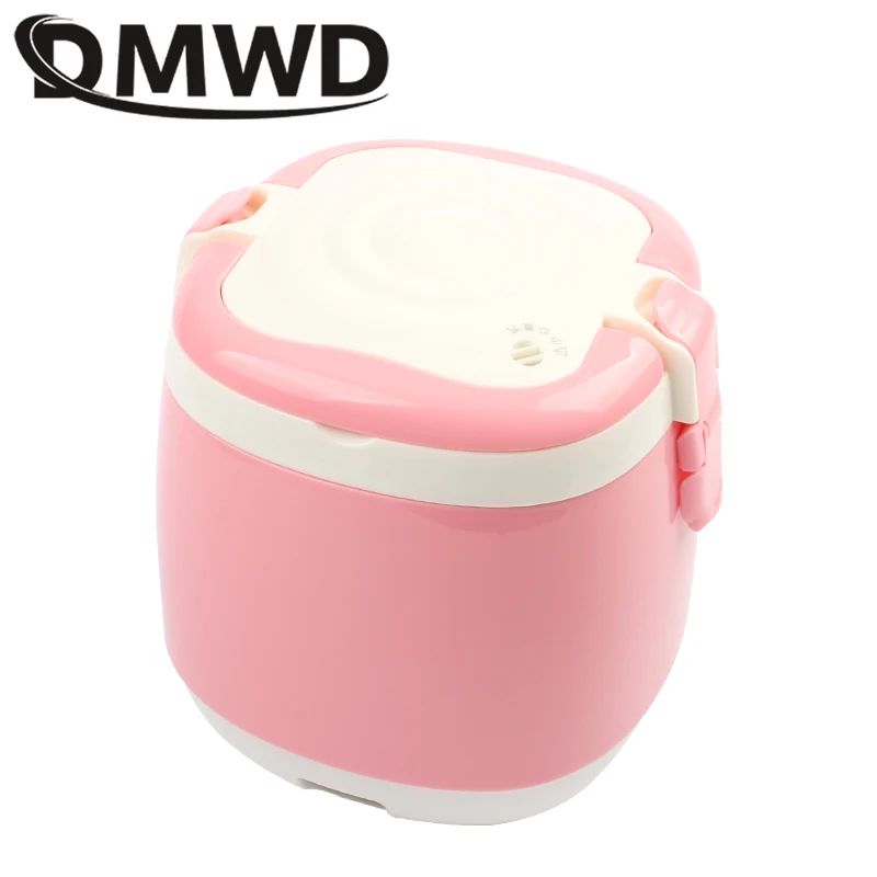DMWD 1.5L Мини электрическая рисоварка портативная кухонная Пароварка многофункциональный контейнер для еды суп горшок Подогрев Ланч-бокс 1-3 человек