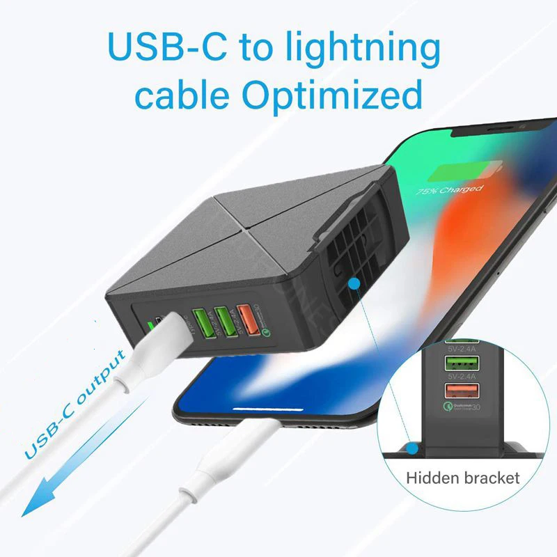 Для iphone huawei Macbook samsung Tablet быстрая зарядка 75 Вт Беспроводная Быстрая зарядка 3,0 usb type C 45 Вт PD адаптер питания зарядное устройство для телефона