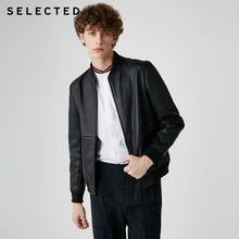 Отборный мужской Бейсбольный воротник pu кожаная куртка новая осенняя Верхняя одежда Пальто S | 4191P3506