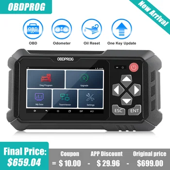 

OBDPROG M500 OBD2 Scanner Mileage Adjustment Tool Oil Reset Odometer Reset Professional Car Diagnostic Mileage Change Tools