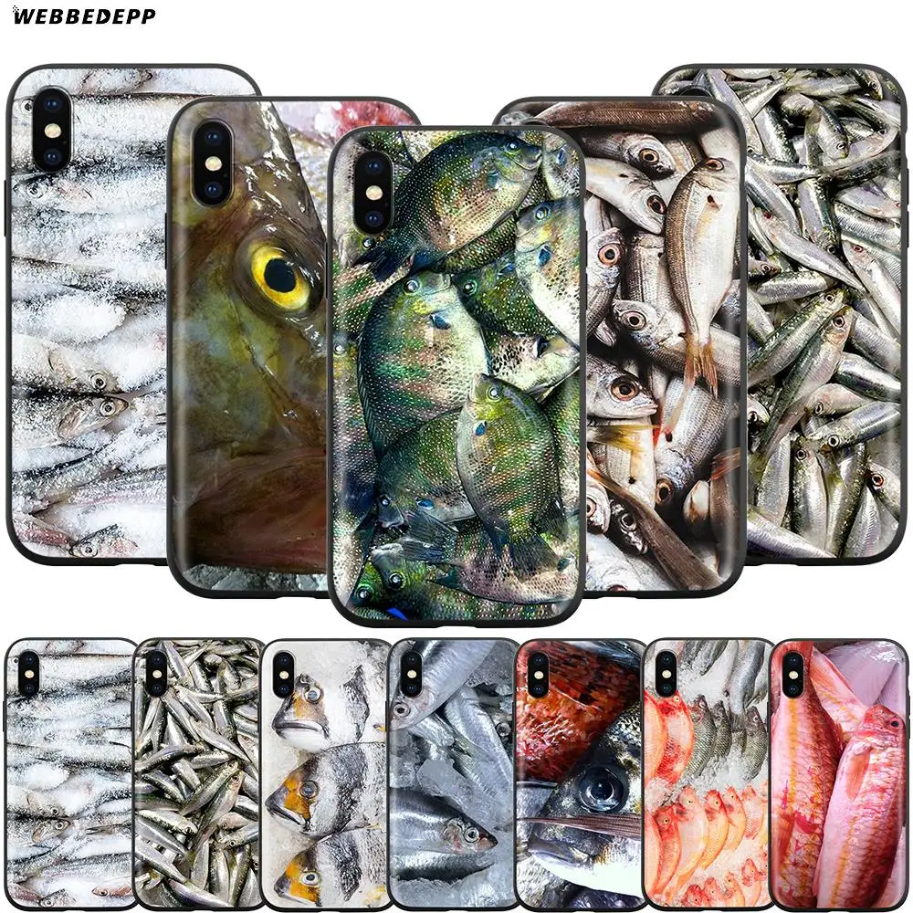 

Webbedepp Fresh Fish Case for Apple iPhone 11 Pro XS Max XR X 8 7 6 6S Plus 5 5S SE