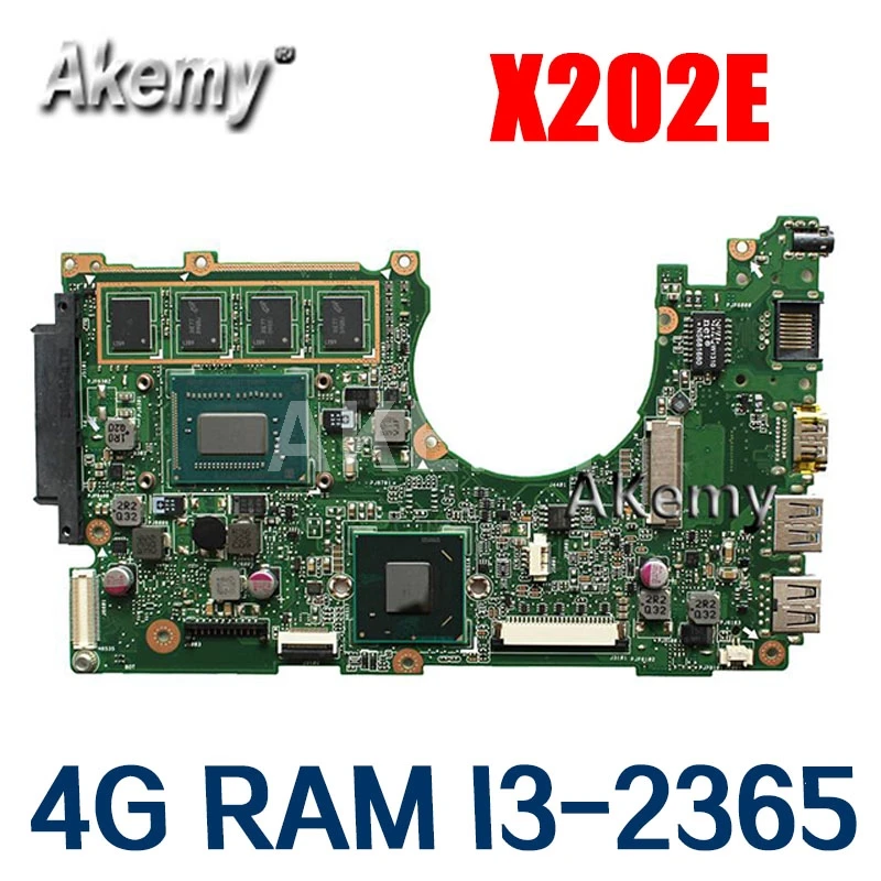 Amazoon X202E Laptop motherboard For Asus X201E S200E X201EP Test original mainboard 4G RAM I3 2365 CPU|Материнские платы| |