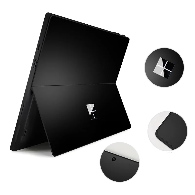 XSKN for Microsoft Surface Pro 7 Ultra Thin Athens Black Back Sticker Decal Skin Protector