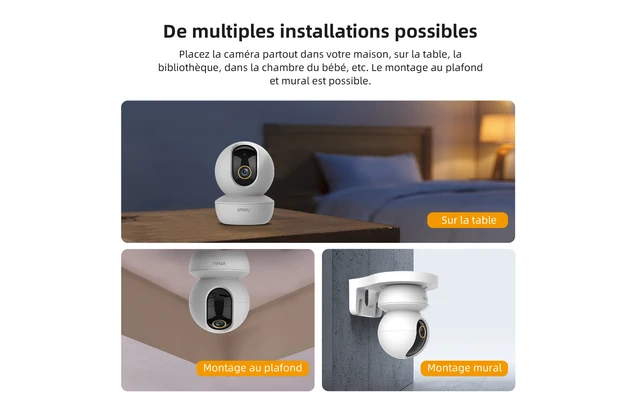 Caméra de surveillance intérieure intelligente Imou A1 4MP - 360° -  Détection humaine - Audio bidirectionnel - Cdiscount Bricolage