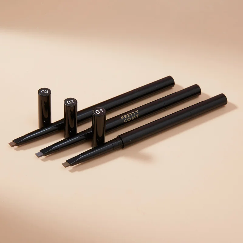 

Pretty Comy Double-end Eyebrow Pen+Eyeliner Waterproof Smudge-proof Easy To Use With Eyebrow Brush 3 Colors