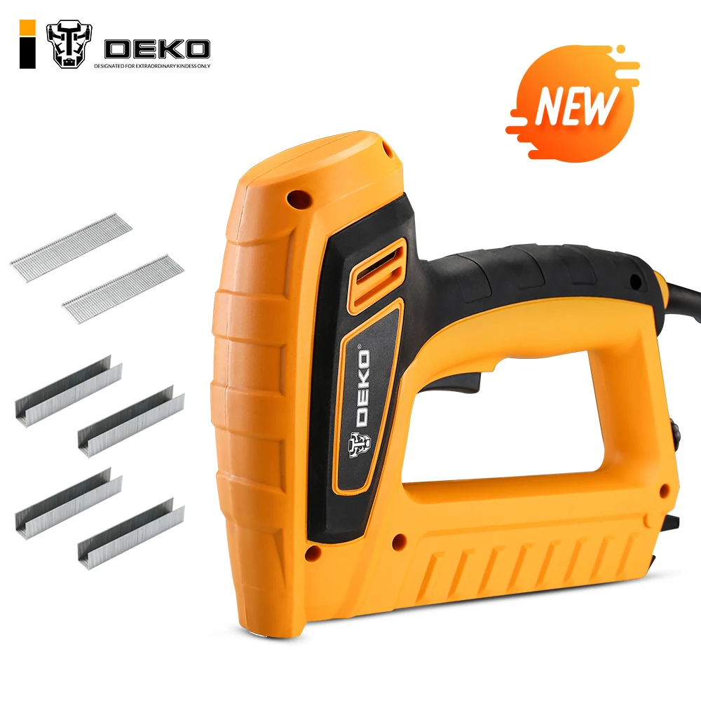 DEKO New DKET01 220V Portable Electric Tacker Gun Electric Nail Gun 20pcs/min Woodworking Tool Electric Nail Gun Stapler Pneumat