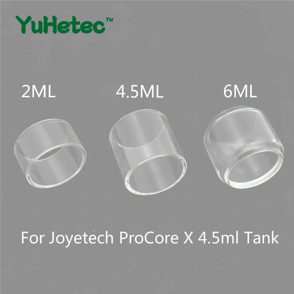 

2PCS Original YUHETEC Replacement Glass Tube For Joyetech ProCore X 4.5ml Tank Normal version/Fatboy version