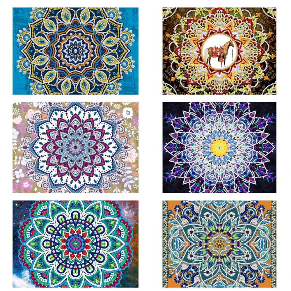 

5D Diamond Painting Kit for Adults DIY Partial Shaped Drill Fluorescence Diamonds Mandala for Decor Datura Flower Shine at Night