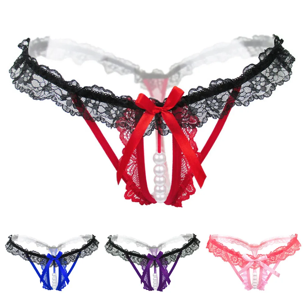 Women Lingerie Female Underwear Seamless Thongs open croth Crotchless Breathable Summer panty