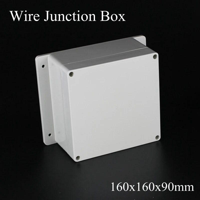 160x160x90 мм ABS пластик IP65 водонепроницаемый распределительная коробка для проводов открытый Электрический корпус соединитель проект коробки установлен корпус