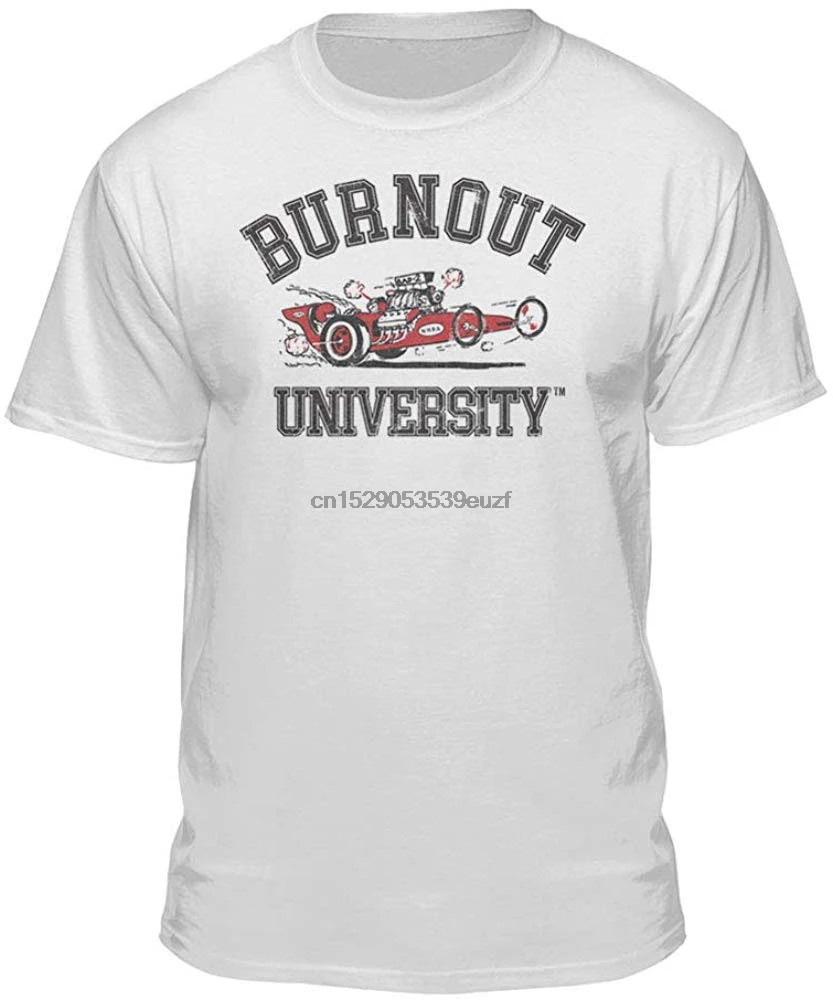 NHRA Burnout University Graphic T Shirt Men Women Large Size Tops TEE |
