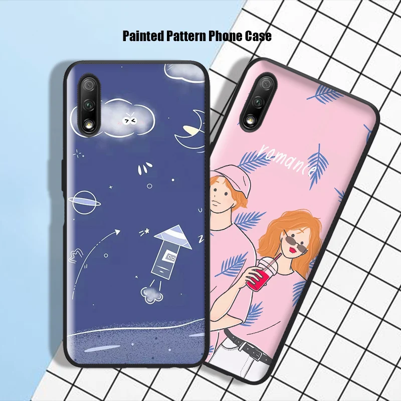 Cartoon Printed Soft Tup Case for Huawei Honor 8 Pro 9 10 20 Lite 30 Painted Back Phone Cover On 10i 20i 20S 30S House |