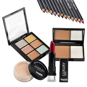 

Class Makeup Set Magical Halo Makeup 5 Combination Lipstick Loose Powder Eyeshadow Pencil Concealer Bronzer Press Powder