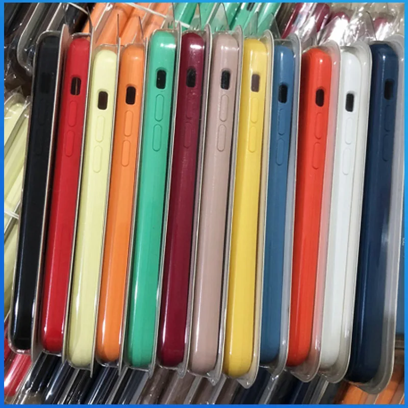 50 шт./лот оригинальный силиконовый чехол для телефона ip 11 pro max i5 SE 6 6s 7 8 plus iX XR XS MAX с