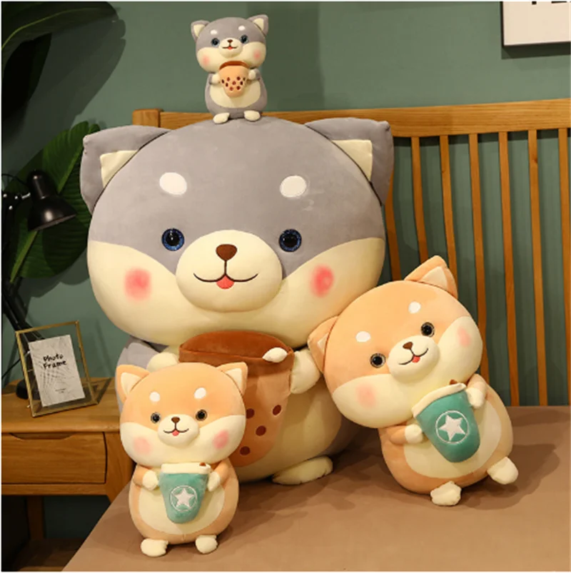 

Creative cute cute milk tea dog plush toy dog doll doll doll Milk tea dog plush toy doll Children's birthday gift