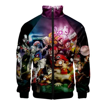 

Super Smash Bros. 3d Stand Collar Sportswear Hip Hop Men Women Zipper Jackets Long Sleeve 3D Sweatshirts Winter Tops 4XL