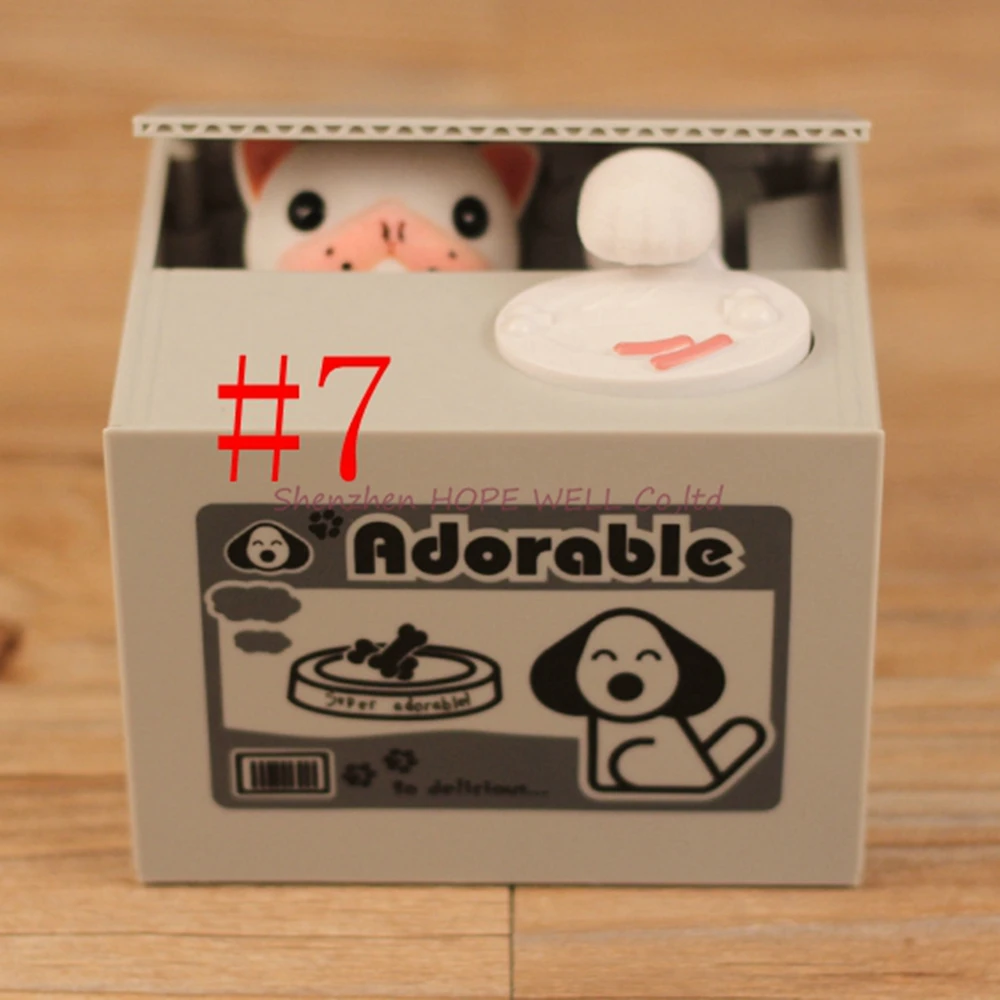 6 шт./лот, автоматизированная panda, baboon, свинья, собака, мышь, itazura, кошка, красть, монета, копилка, монета, детский подарок, 16 моделей - Цвет: 7