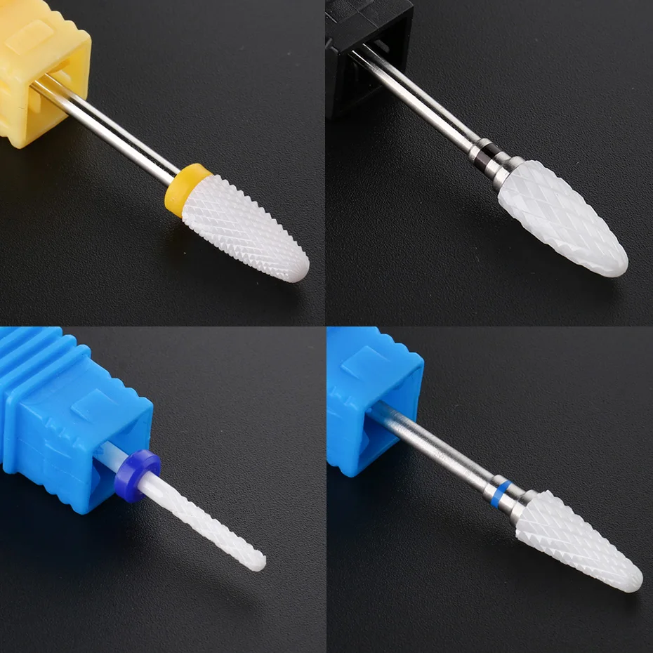 Ceramic Nail Drill Bit Carbide Manicure Rotate Burr Milling Cutter Electric Nail File Pedicure Drill Nail Care 3