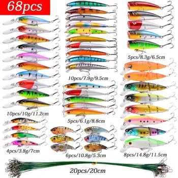 

Almighty Mixed Fishing Lure Bait Set Wobbler Crankbaits Swimbait Minnow Hard Baits Spiners Carp Fishing Tackle