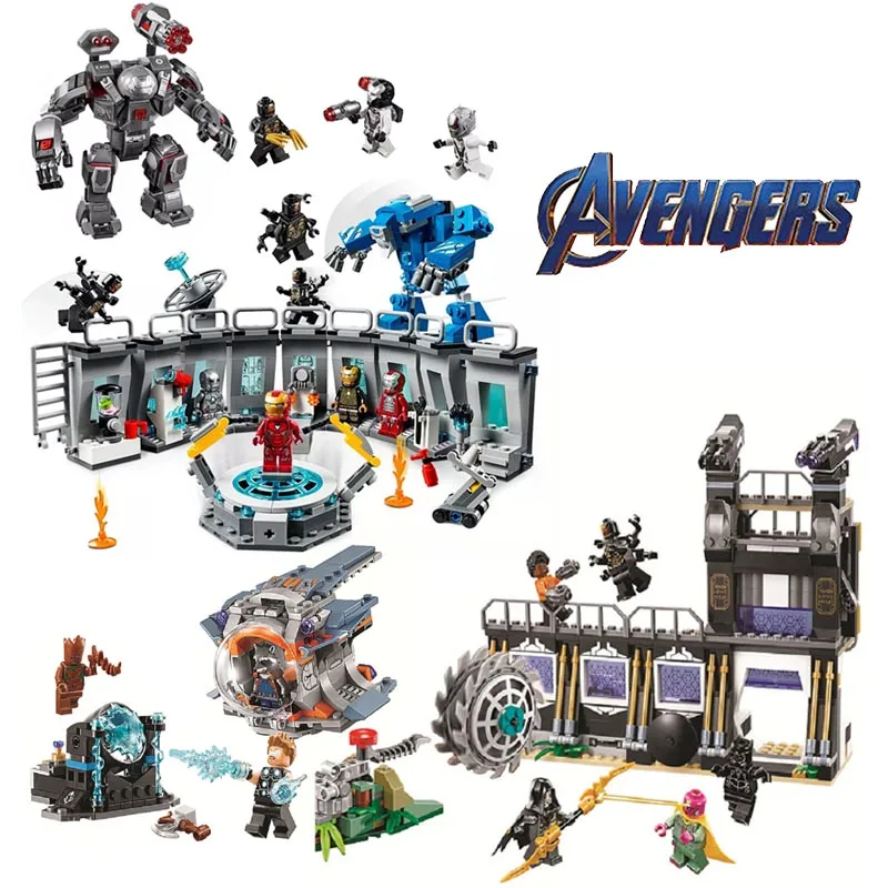 Online Super Heroes Iron Man Bausteine Kompatibel Legoinglys Marvel Avengers Endgame Halle von Armour Abbildung Ziegel Spielzeug für Kinder