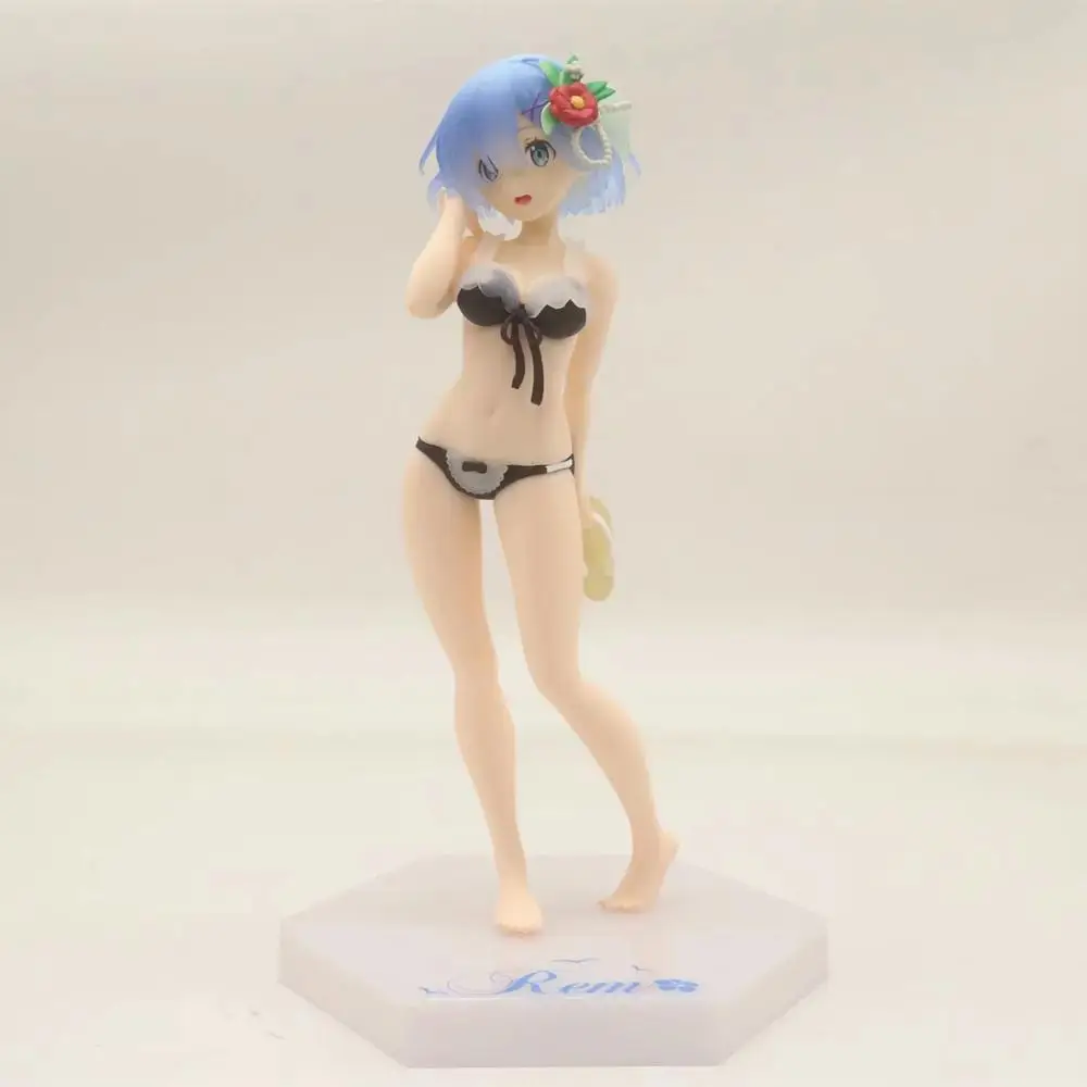 Аниме Re: жизнь в другом мире от zero лето пляж Rem сексуальный купальник бикини ПВХ фигурка модель игрушки для взрослых кукла подарок