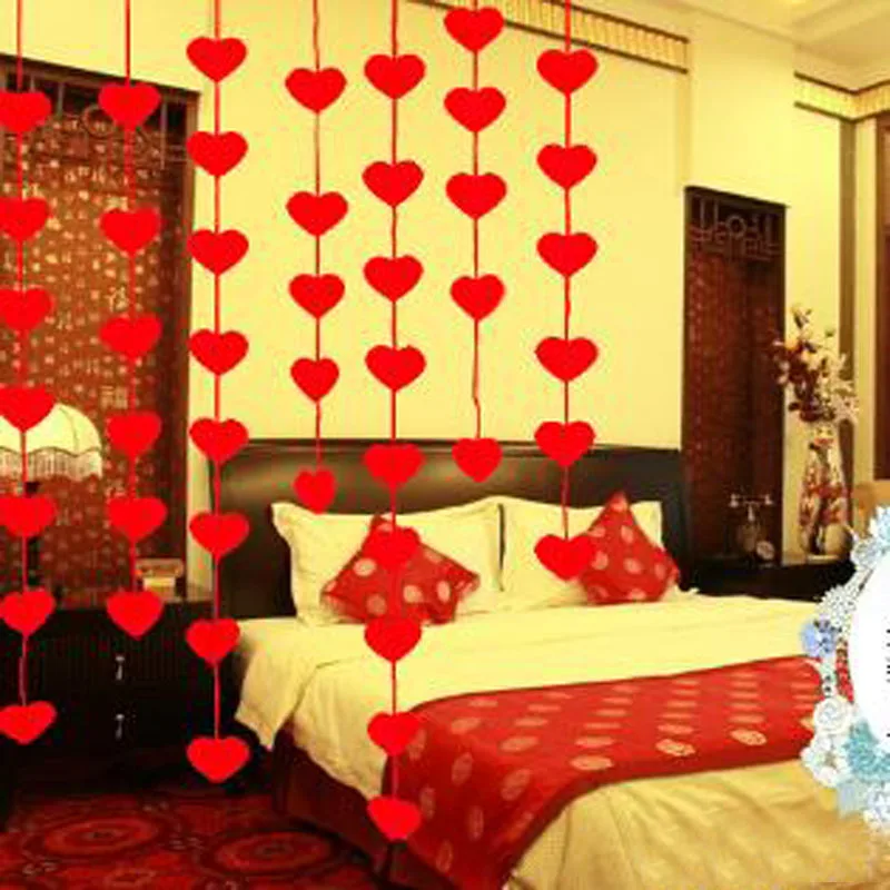 2 шт Любовь баннеры &quotСердечко&quot Non сплетенная ткань флаги номер свадьба брак