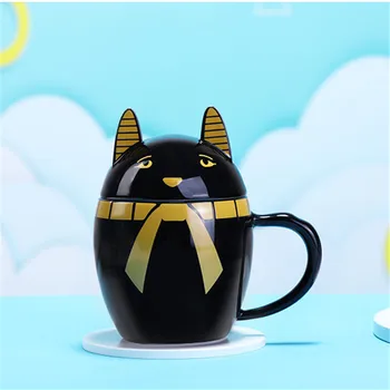 

British Museum Egypt Series Mug Egyptian God Cat Bastet Anubis Ceramics Loves Cup Creative Office Coffee Cup A1713