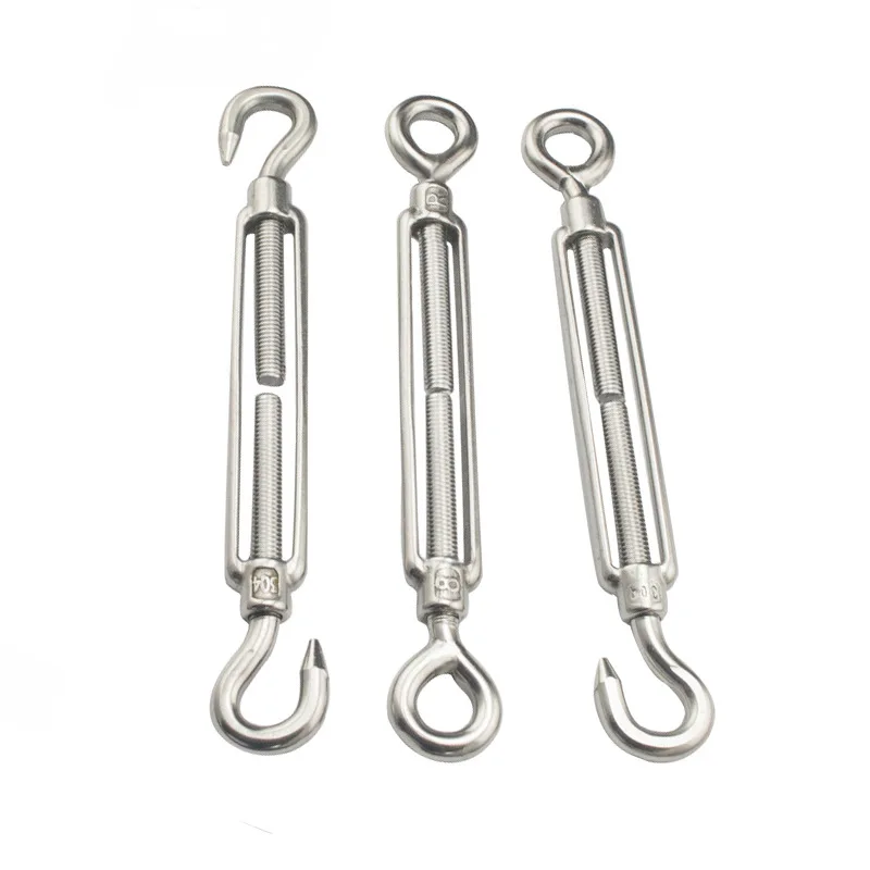 Chain rigging hooks 1Pcs M4 M5 M6 M8 M10 Stainless Steel 304 Adjust Chain Rigging Hooks & Eye Turnbuckle Wire Rope Tension Device Line Oc Oo Cc Type