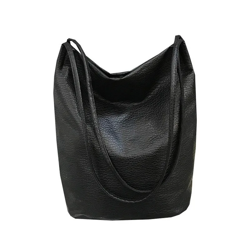 Горячая Распродажа, повседневная Высококачественная коричневая сумочка, Женская Большая вместительная кожаная сумка-мешок, модная сумка-тоут, Женская Ручная сумка, сумка на плечо