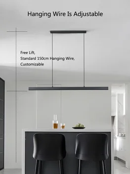 Dining room chandelier Nordic modern lamp dining table bar lamp restaurant lights kitchen lights office company led strip lamps 4