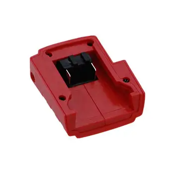 

USB Ports Battery Charger Adapter Converter Portable Accessories Compatible for Milwaukee 49-24-2371 M18 (Red)