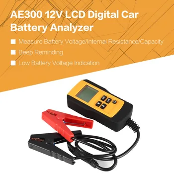 

AE300 12V LCD Digital Car Battery Auto System Analyzer Automotive Vehicle Battery Voltage ohm Tester Diagnostic Tool YELLOW