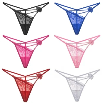 

Sexy Low Waist G-String Women Temptation Lace Panties Lingerie Floral Embroidery Hollow G-String Thong Panty Underwear S1