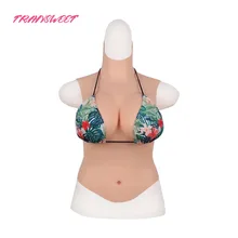 TRANSWEET LATEST D Cup Realistic Half body Silicone Breast Forms Big Fake Boobs Crossdressing for Crossdresser Transgender