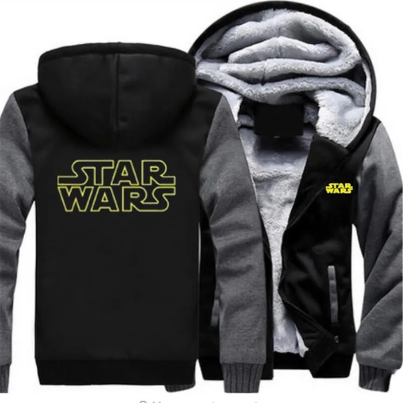 Звездные толстовки Star Wars мужские/wo мужские толстовки с принтом теплые мужские куртки повседневные толстовки на молнии зимние утепленные флисовые пальто костюм из фильма