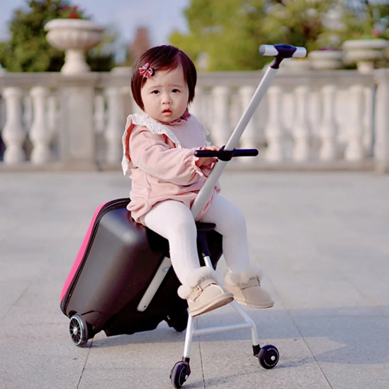 ALWAYSME Kid's Ride-on Travel Suitcase ,Pink Color