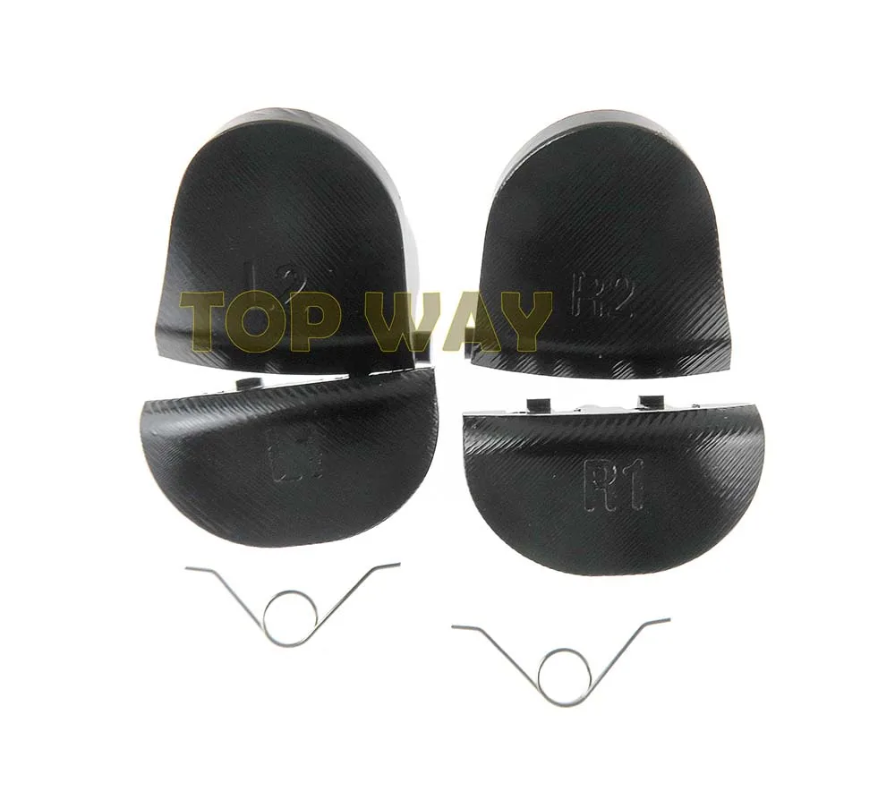 black L1 R1 L2 R2 JDS001 JDM011 металлические пуговицы в виде пуль-грибок L1 R1 L2 R2 Dpad Алюминий кнопки для PS4 v1 контроллер - Цвет: black L1 R1 L2 R2