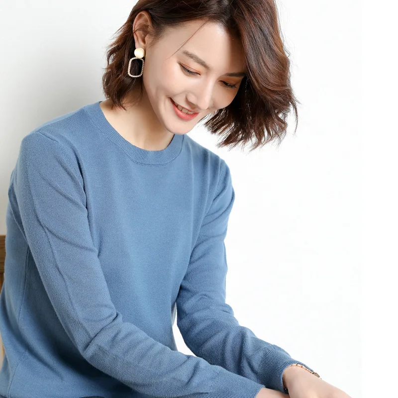Sweater women's head new style fashion round neck short paragraph loose wild bottoming shirt sweater thin women sweater